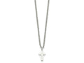 FJC Finejewelers Stainless Steel Polished Cross Necklace 18 Inches x 7 mm