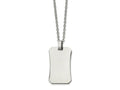 FJC Finejewelers Stainless Steel Polished 22in Dog Tag Necklace 22 Inches x 21.67 mm
