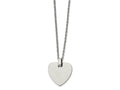 FJC Finejewelers Stainless Steel Polished Heart 20 inch Necklace 20 Inches x 24.75 mm