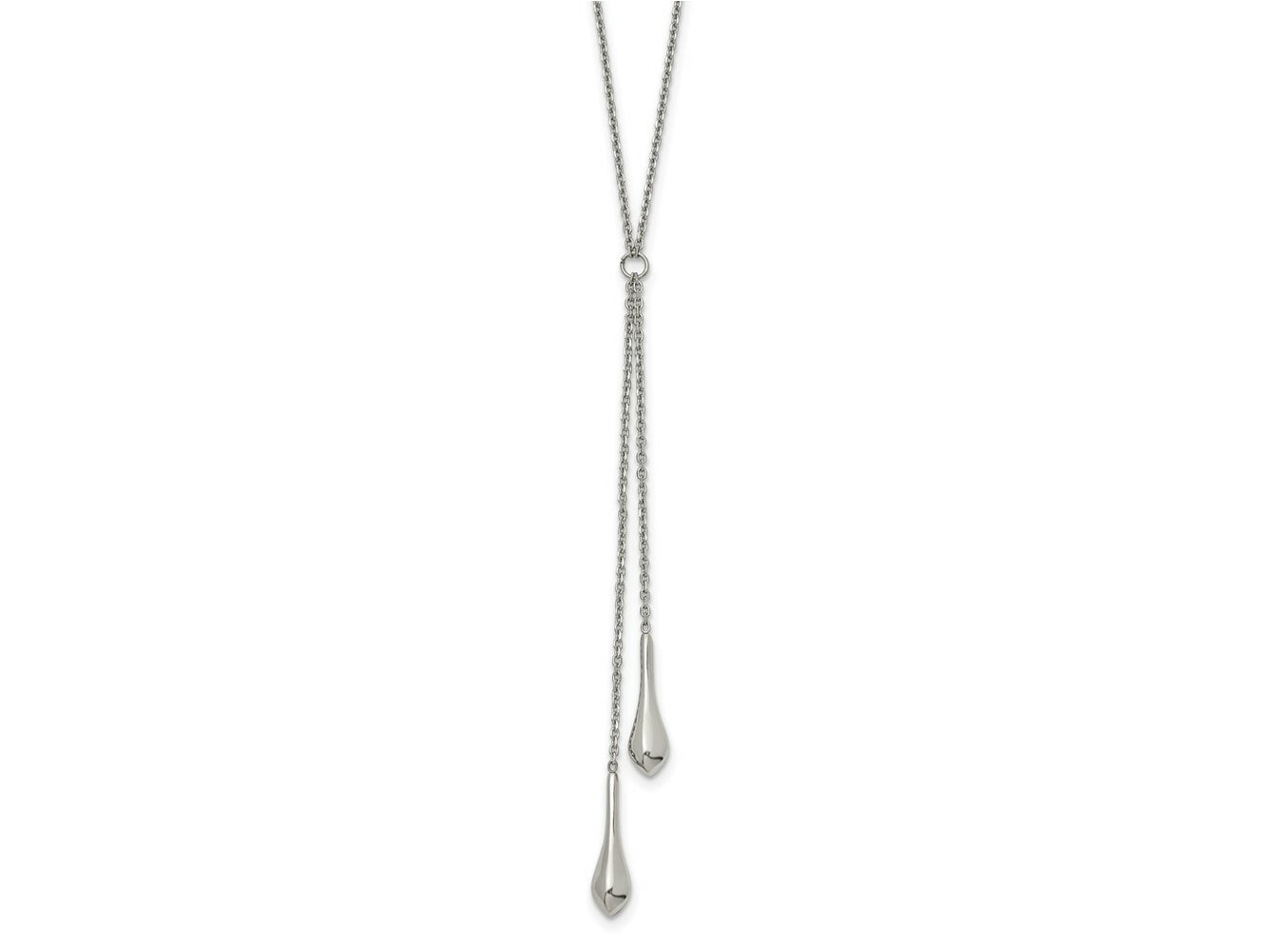 FJC Finejewelers Stainless Steel Fancy Polished with 3.5in Dangle 16.5in Necklace 19.5 Inches x 5.74 mm