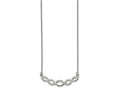 FJC Finejewelers Stainless Steel Fancy with Preciosa Crystal Necklace 18.5 Inches x 6.4 mm