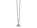 FJC Finejewelers Stainless Steel Cable with Preciosa Crystal Knot Necklace 17 Inches x 12.69 mm