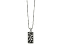 FJC Finejewelers Stainless Steel Ball Polished Enameled Dog Tag 22in Necklace 22 Inches x 15.09 mm
