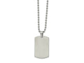 FJC Finejewelers Stainless Steel Ball Brushed and Reversible Dog Tag Necklace 22 Inches x 20.16 mm