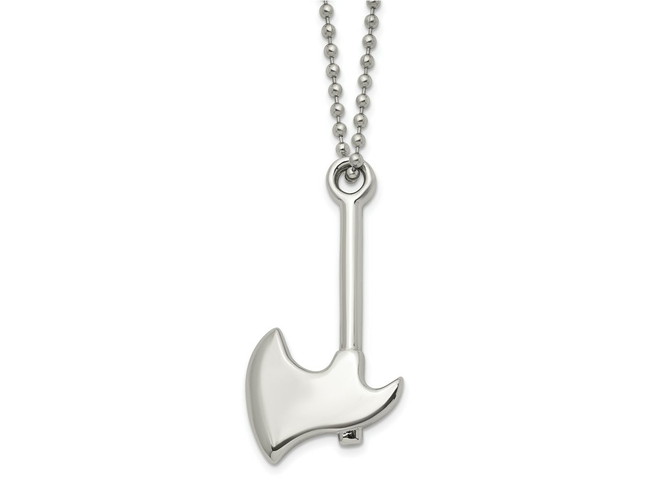 FJC Finejewelers Stainless Steel Polished Hatchet Necklace 22 Inches x 26.83 mm