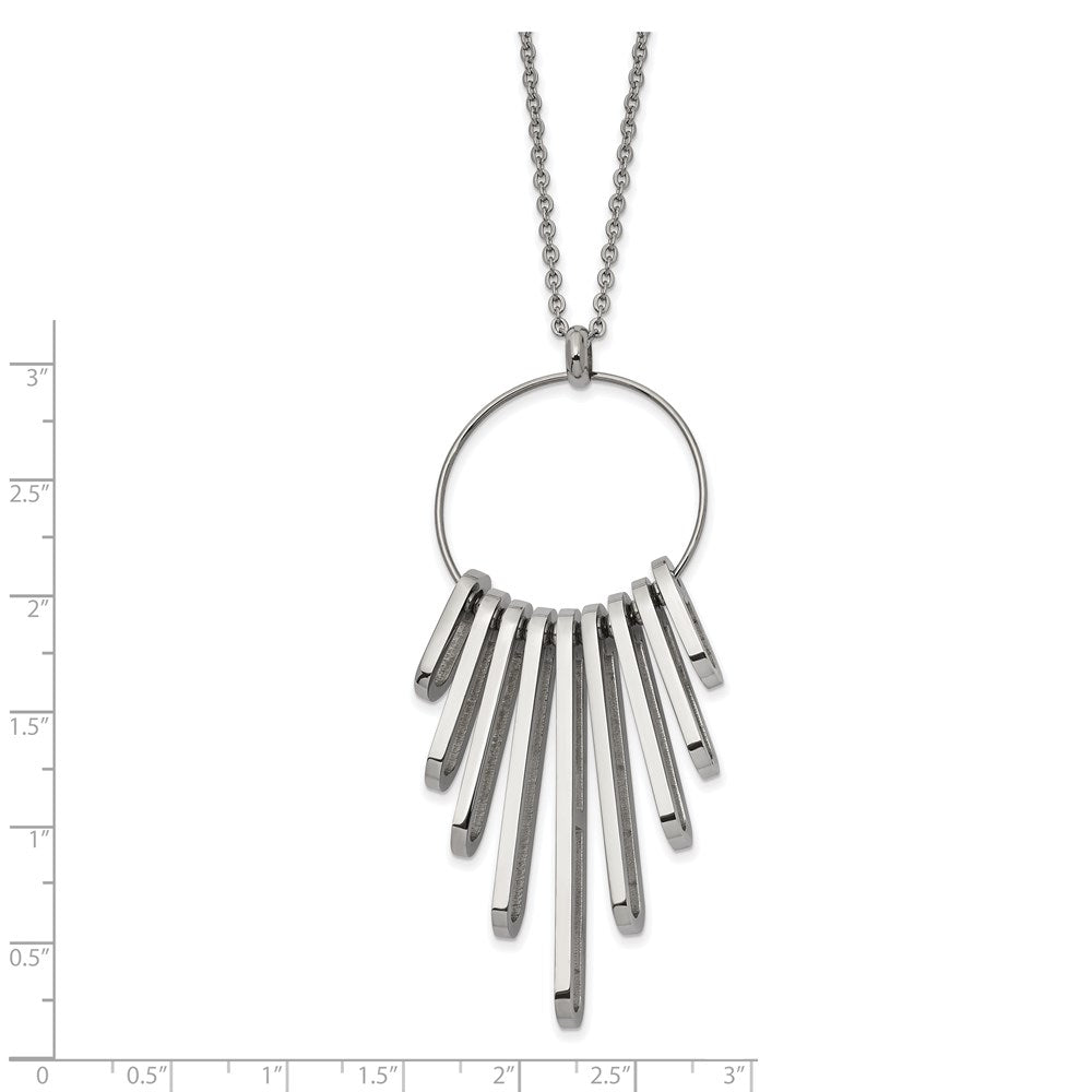 FJC Finejewelers Stainless Steel Fancy Polished Necklace 20 Inches x 30.4 mm