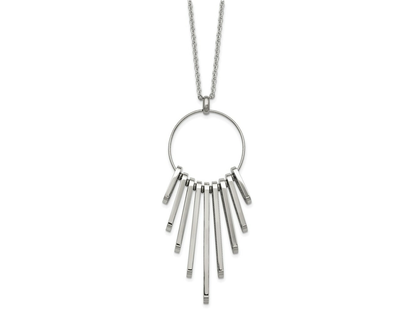 FJC Finejewelers Stainless Steel Fancy Polished Necklace 20 Inches x 30.4 mm