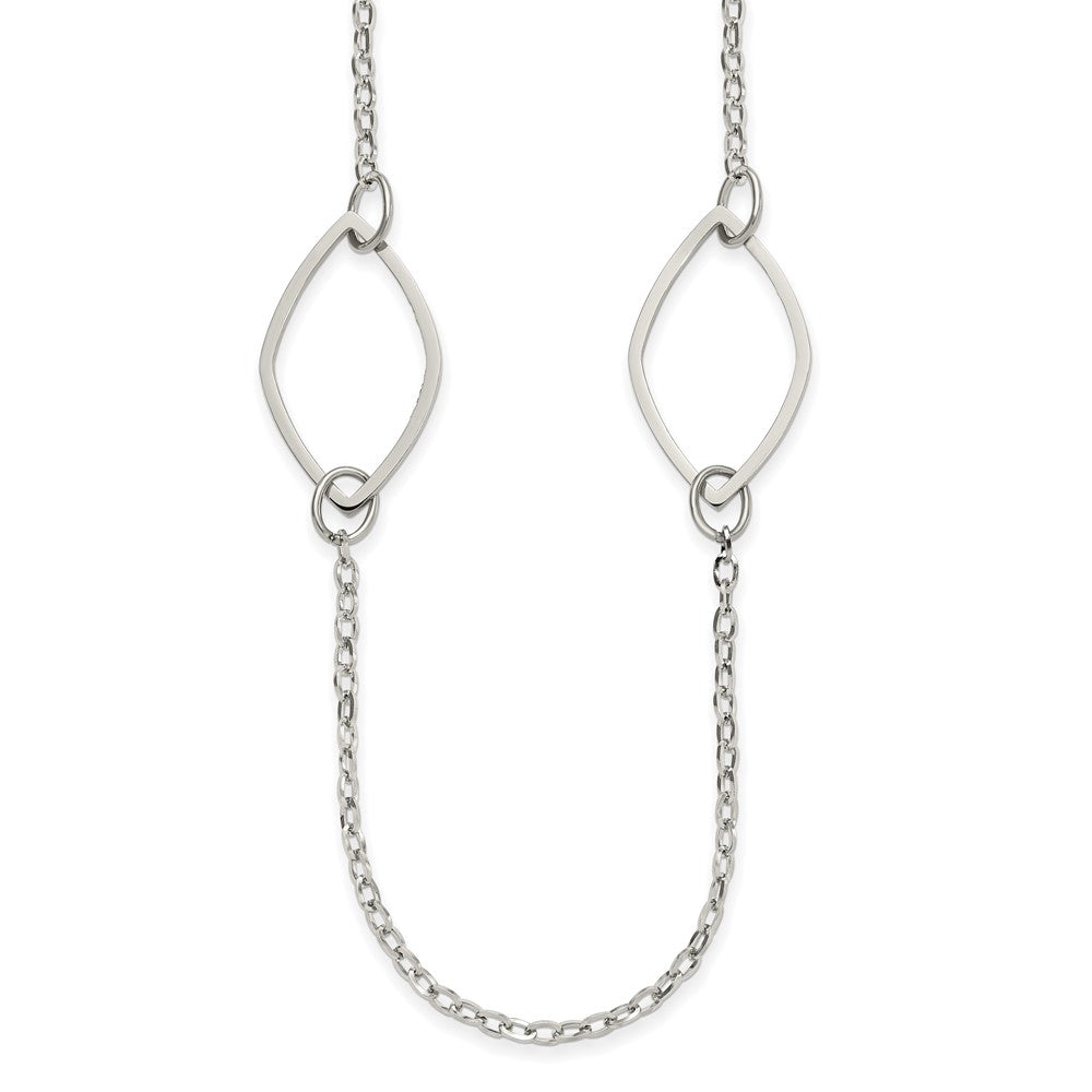 FJC Finejewelers Stainless Steel Polished Fancy Link Necklace 36 Inches x 1.4 mm