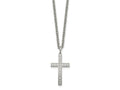 FJC Finejewelers Stainless Steel Rolo with CZ Cross 20in Necklace 20 Inches x 14 mm