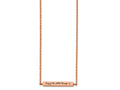 FJC Finejewelers Stainless Steel Cable Rose IP Plated CZ ENJOY Bar Necklace 18 Inches x 3.9 mm