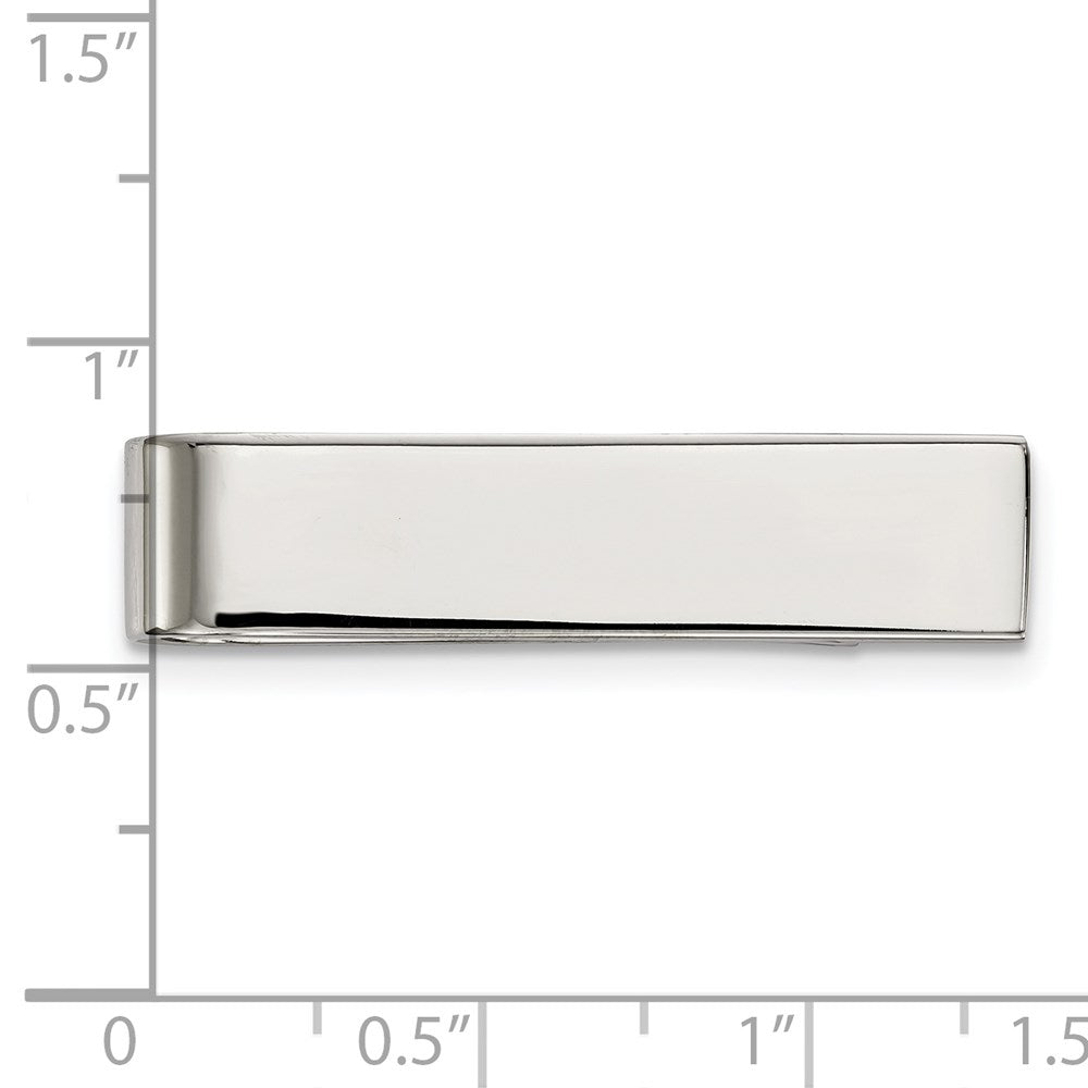 FJC Finejewelers Stainless Steel Tie Clip Polished Tie Bar / Money Clip 33 x 7 mm