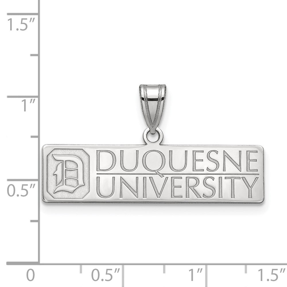 LogoArt 925 Sterling Silver Duquesne University Large Charm 24 x 27 mm