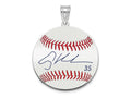 FJC Finejewelers 925 Sterling Silver Rh-p Adley Rutschman MLBPA Signature Epoxy Charm 33 x 25 mm