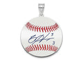 FJC Finejewelers 925 Sterling Silver Rh-p Bryce Harper MLBPA Signature Epoxy Charm 33 x 25 mm