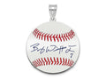 FJC Finejewelers 925 Sterling Silver Bobby Witt Jr. MLBPA Signature Epoxy Charm 33 x 25 mm
