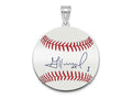 FJC Finejewelers 925 Sterling Silver Rh-p Jose Altuve MLBPA Signature Epoxy Charm 33 x 25 mm