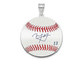FJC Finejewelers 925 Sterling Silver Rh-p Manny Machado MLBPA Signature Epoxy Charm 33 x 25 mm