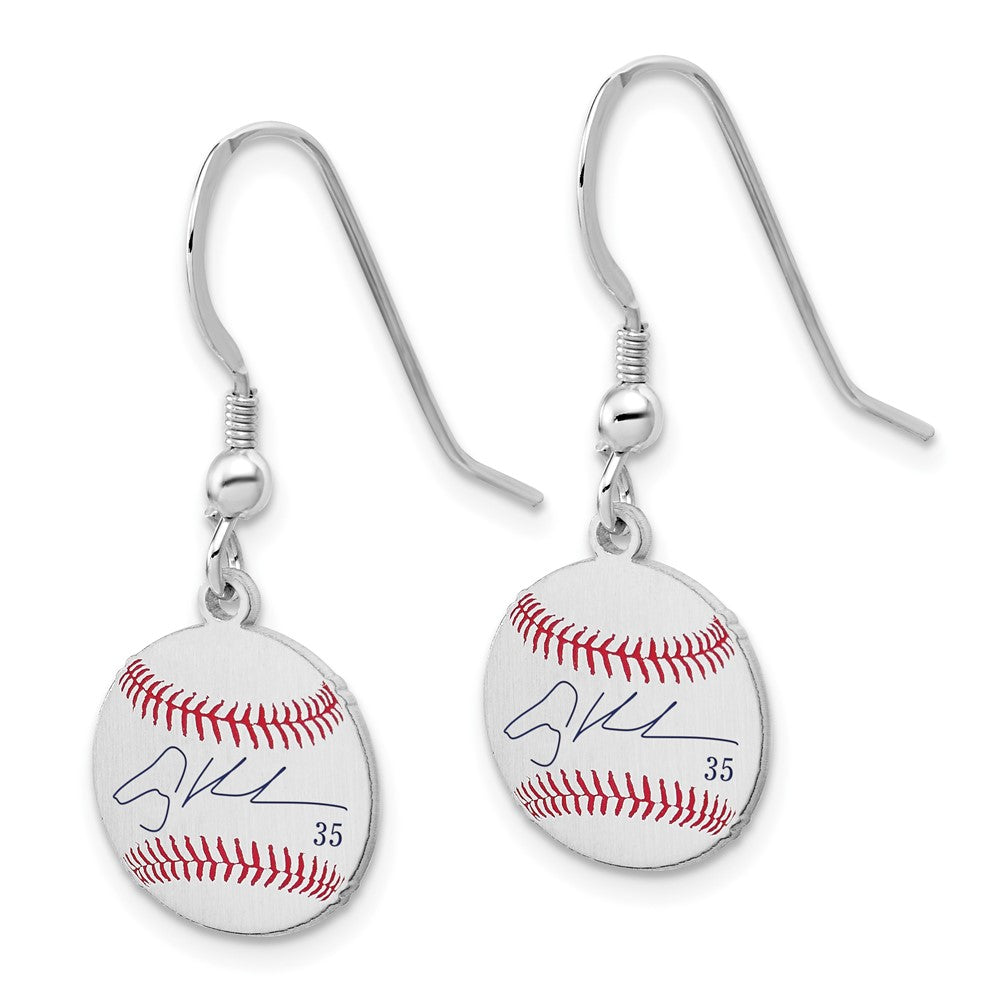 FJC Finejewelers 925 Sterling Silver Rh-p Adley Rutschman MLBPA Signature Epoxy Earrings 31 x 12 mm