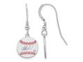FJC Finejewelers 925 Sterling Silver Fernando Tatis Jr. MLBPA Signature Epoxy Earrings 31 x 12 mm