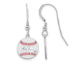 FJC Finejewelers 925 Sterling Silver Pete Alonso MLBPA Signature Epoxy Earrings 31 x 12 mm