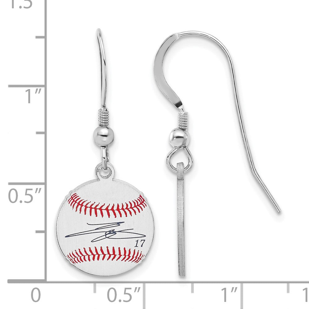 FJC Finejewelers 925 Sterling Silver Shohei Ohtani MLBPA Signature Epoxy Earrings 31 x 12 mm