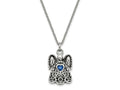 FJC Finejewelers Stainless Steel Cable September CZ Birthstone Antiqued Angel Ash Holder Ne 18 Inches x 19 mm