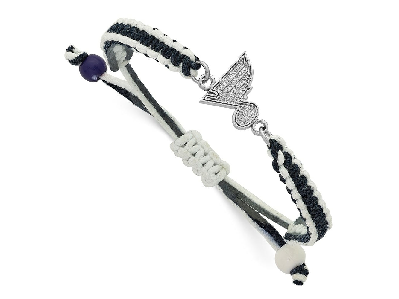 LogoArt Stainless Steel NHL St. Louis Blues Adjustable Cord Bracelet