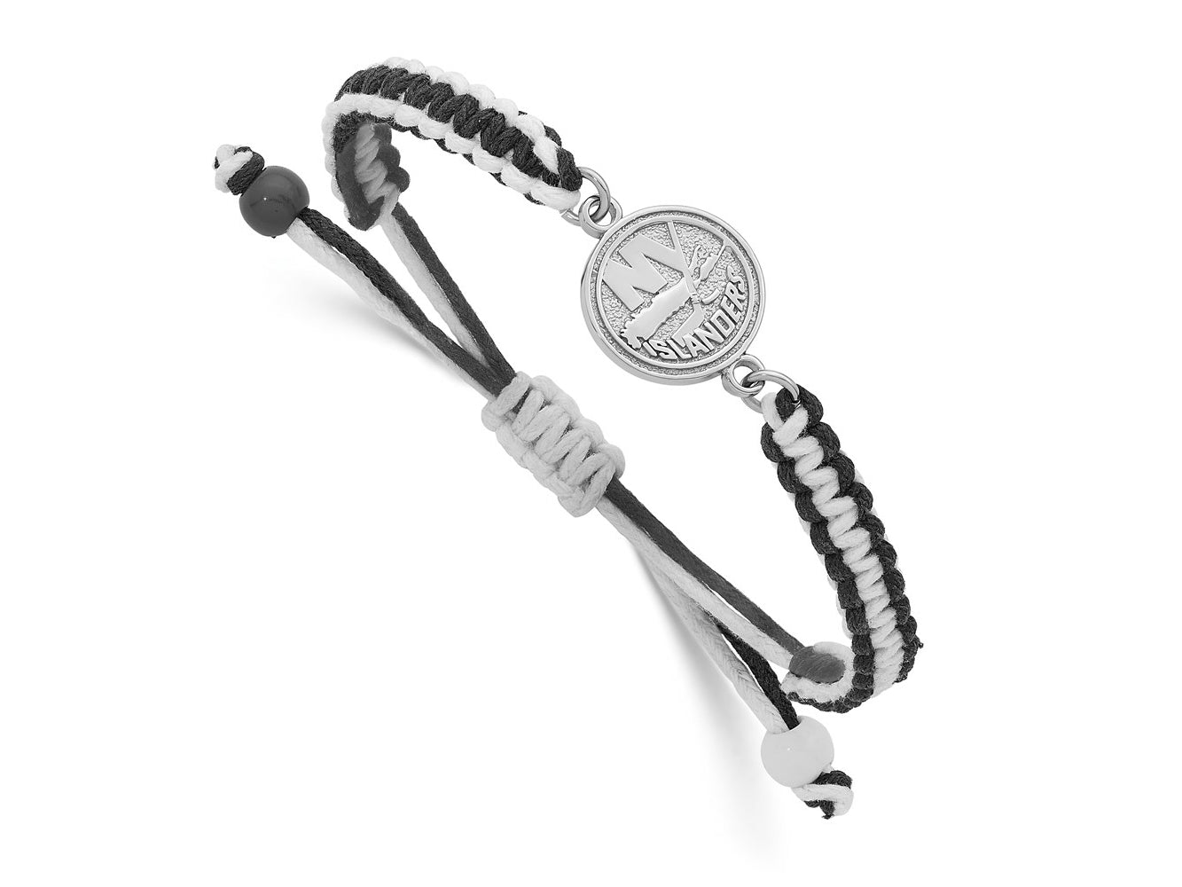 LogoArt Stainless Steel NHL NY Islanders Adjustable Cord Bracelet