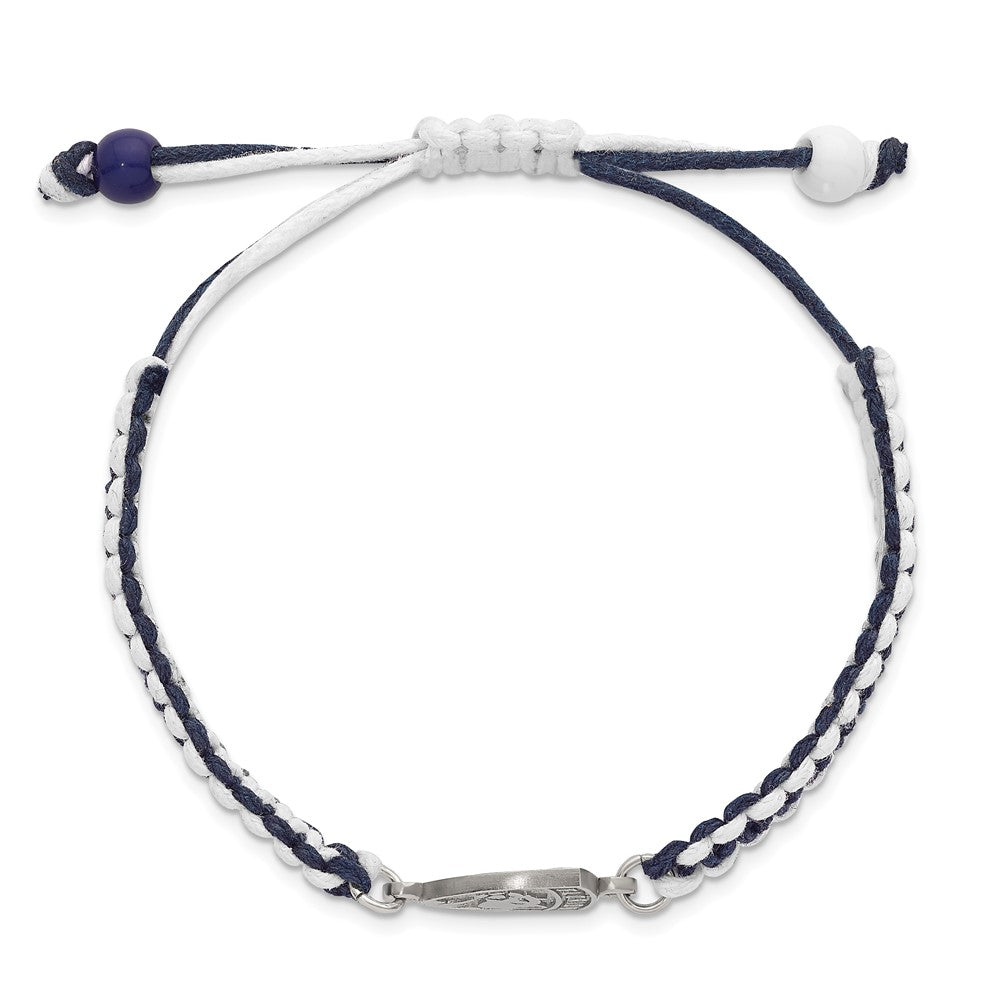 LogoArt Stainless Steel NHL Florida Panthers Adjustable Cord Bracelet