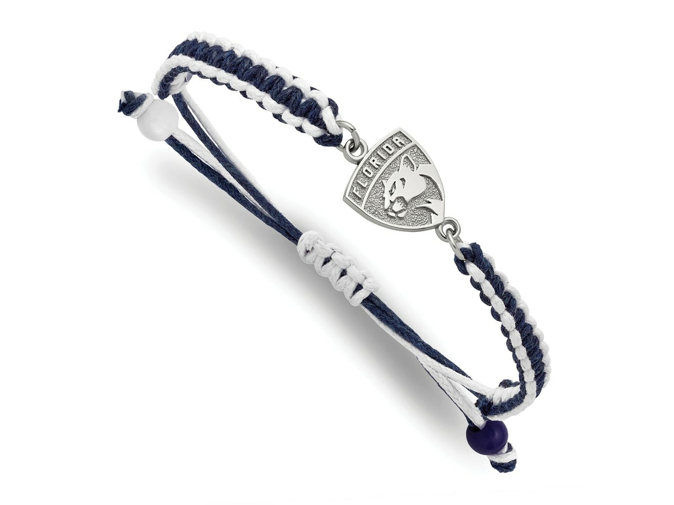 LogoArt Stainless Steel NHL Florida Panthers Adjustable Cord Bracelet