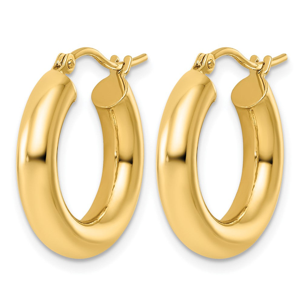 FJC Finejewelers 14 kt Yellow Gold Hoop Polished x 20mm Lightweight Tube Earrings 20 mm x 4 mm