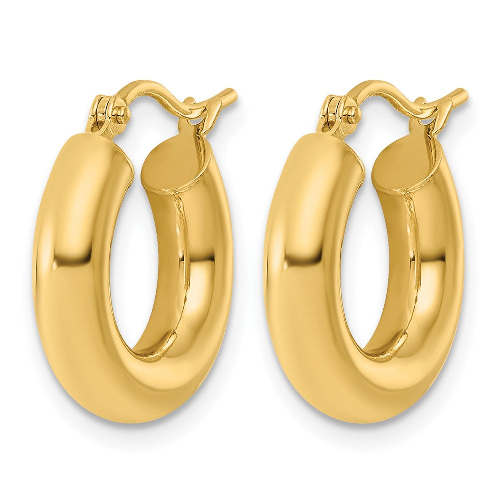FJC Finejewelers 14 kt Yellow Gold Hoop Polished x 17mm Lightweight Tube Earrings 17 mm x 4 mm