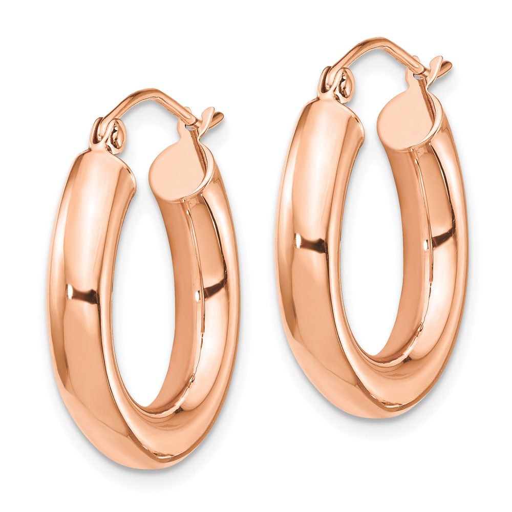 FJC Finejewelers 14 kt Rose Gold Polished x 20mm Tube Hoop Earrings 20 mm x 4 mm