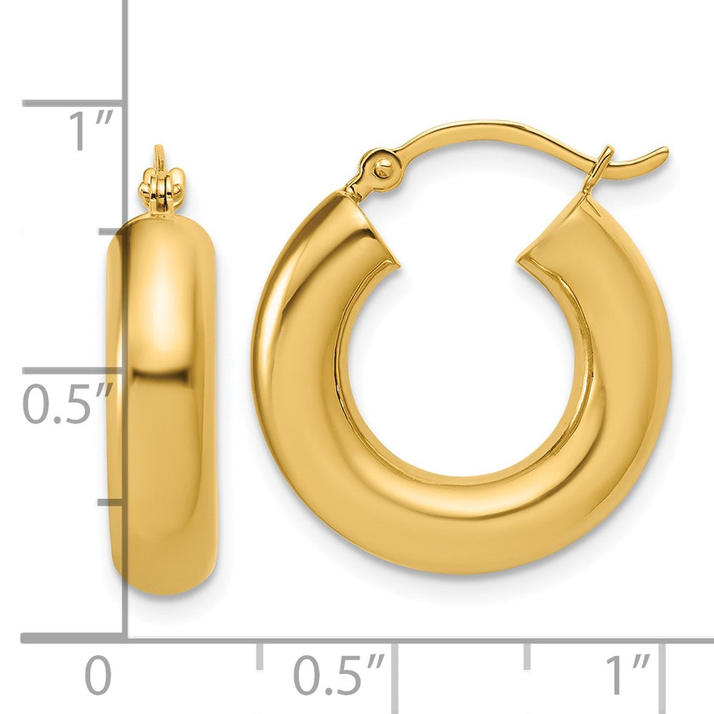 FJC Finejewelers 14 kt Yellow Gold Polished x 20mm Lightweight Hoop Earrings 20 mm x 5 mm