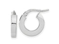 FJC Finejewelers 14 kt White Gold Hoops Polished 3mm Square Tube Hoop Earrings 15 mm x 14 mm