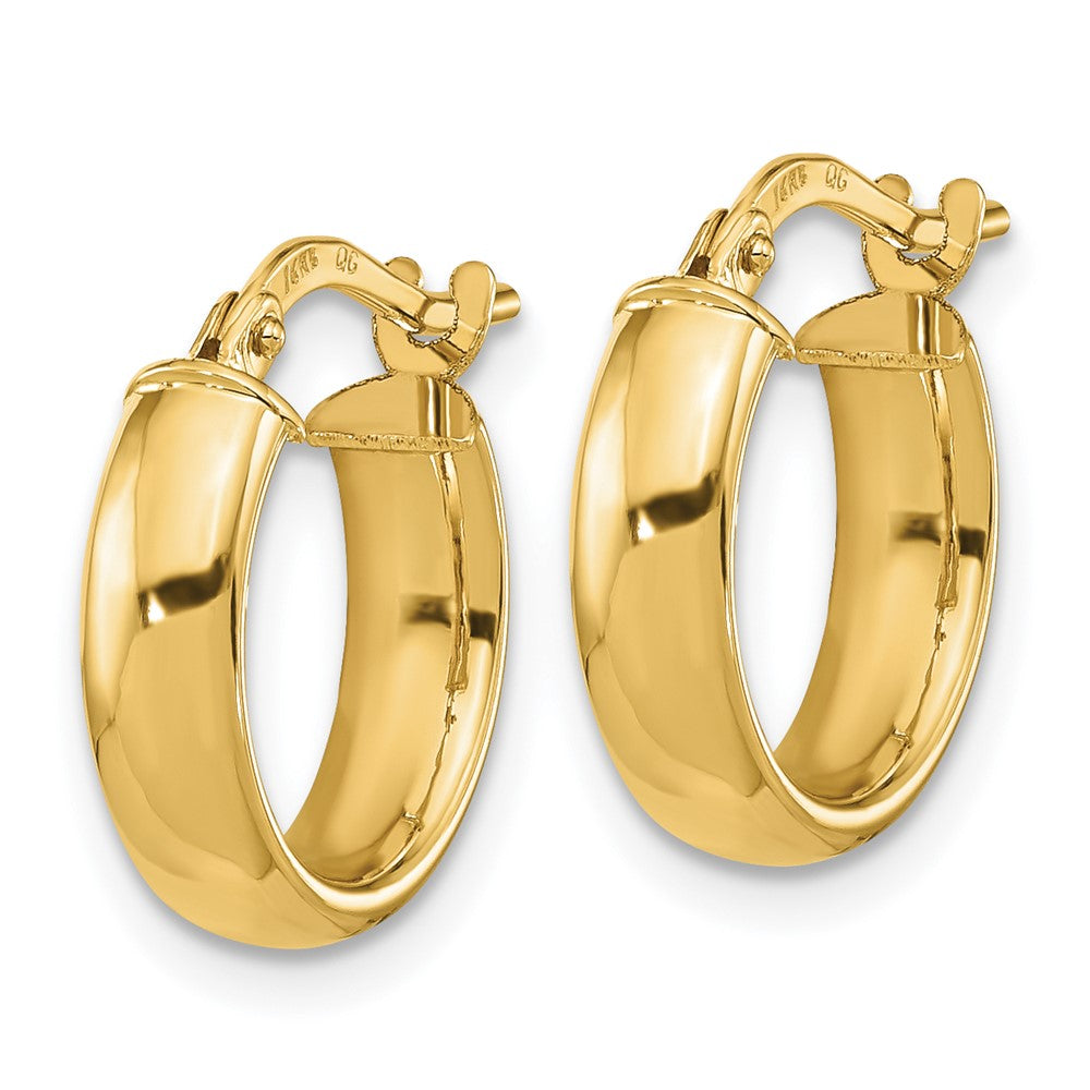 FJC Finejewelers 14 kt Yellow Gold Polished 3.7mm Hoop Earrings