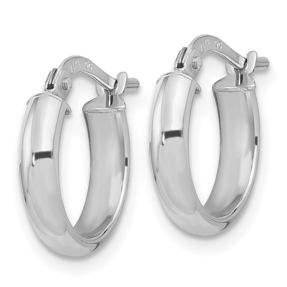 FJC Finejewelers 14 kt White Gold Hoops Polished 2.9mm Hoop Earrings