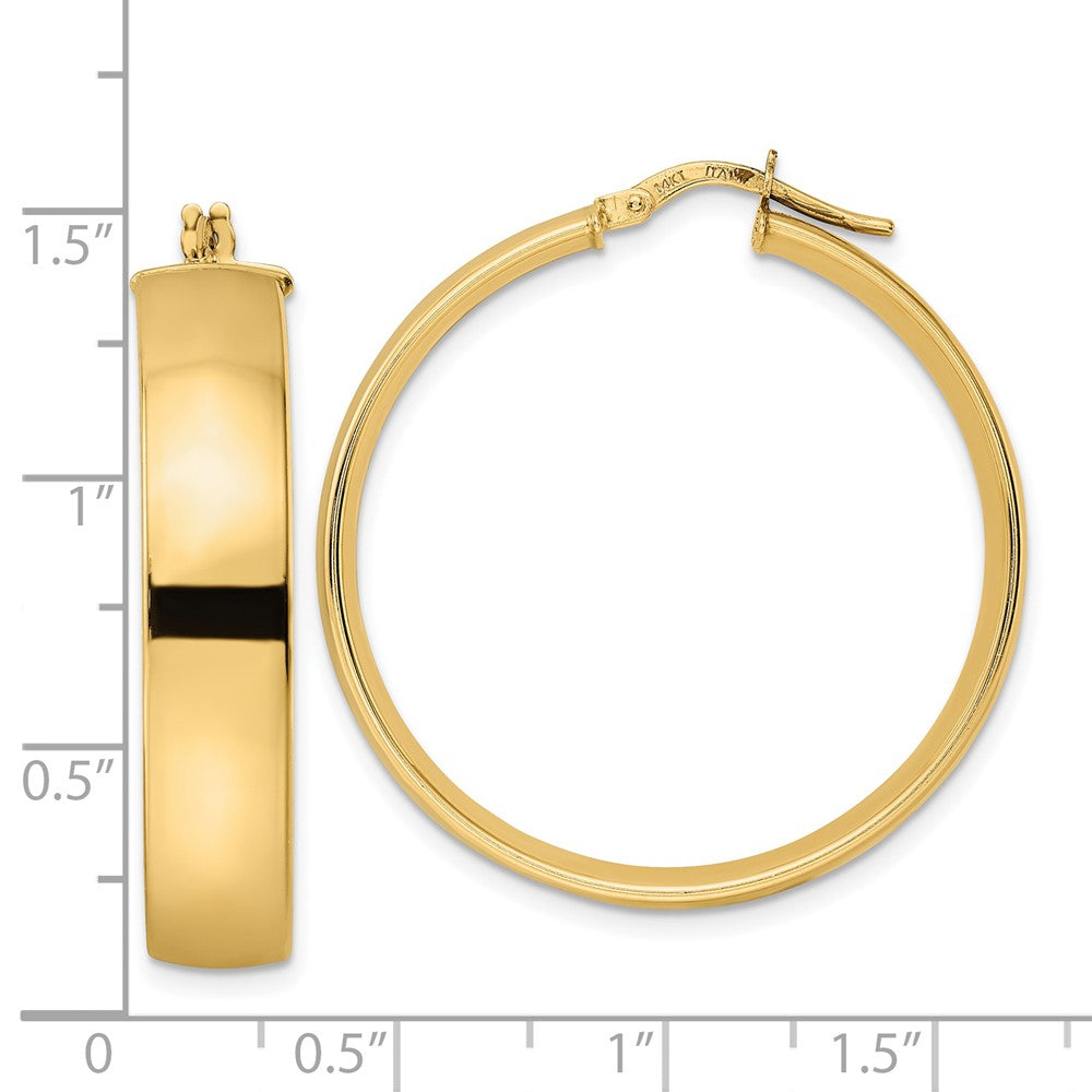 FJC Finejewelers 14 kt Yellow Gold Polished Hoop Earrings 33 x 32 mm