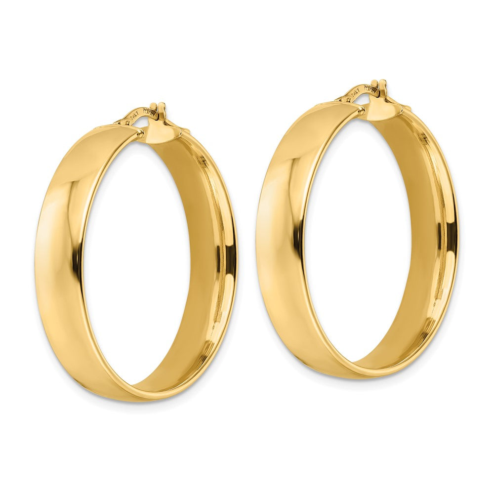 FJC Finejewelers 14 kt Yellow Gold Polished Hoop Earrings 33 x 32 mm