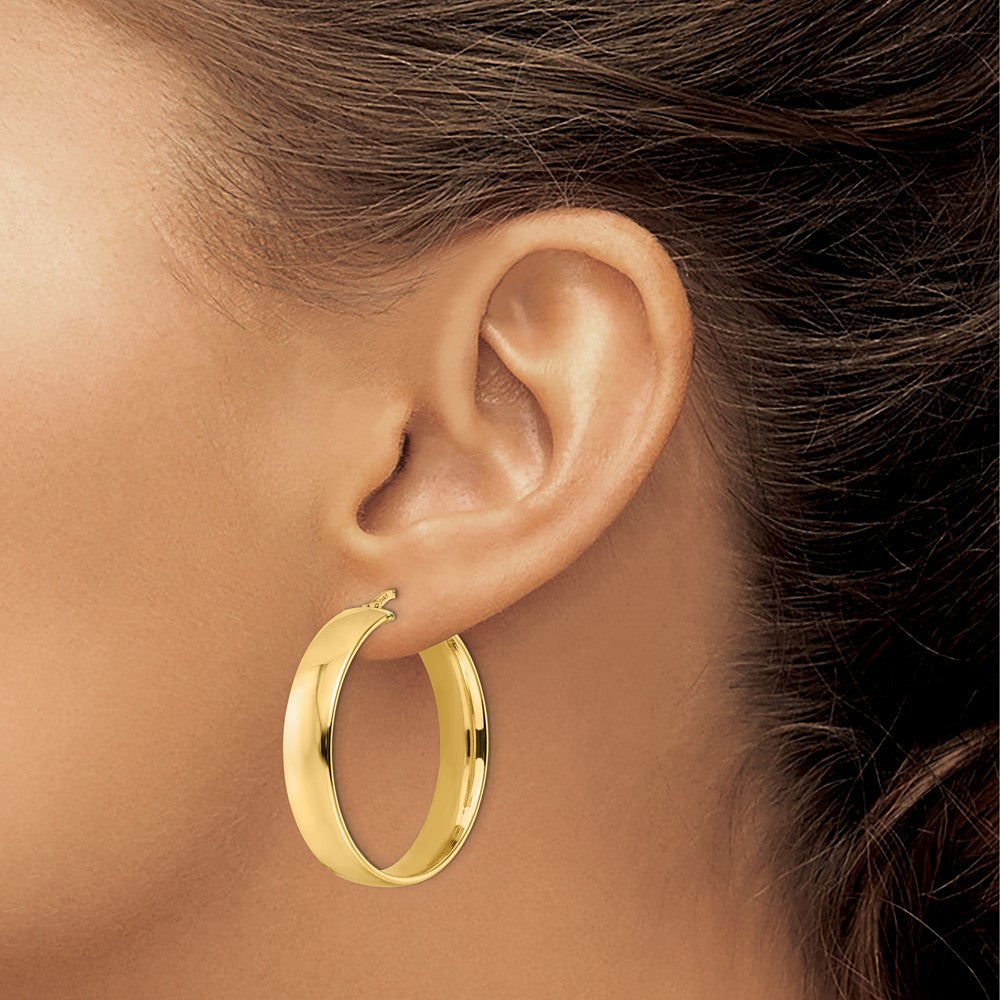 FJC Finejewelers 14 kt Yellow Gold Polished Hoop Earrings 33 x 32 mm