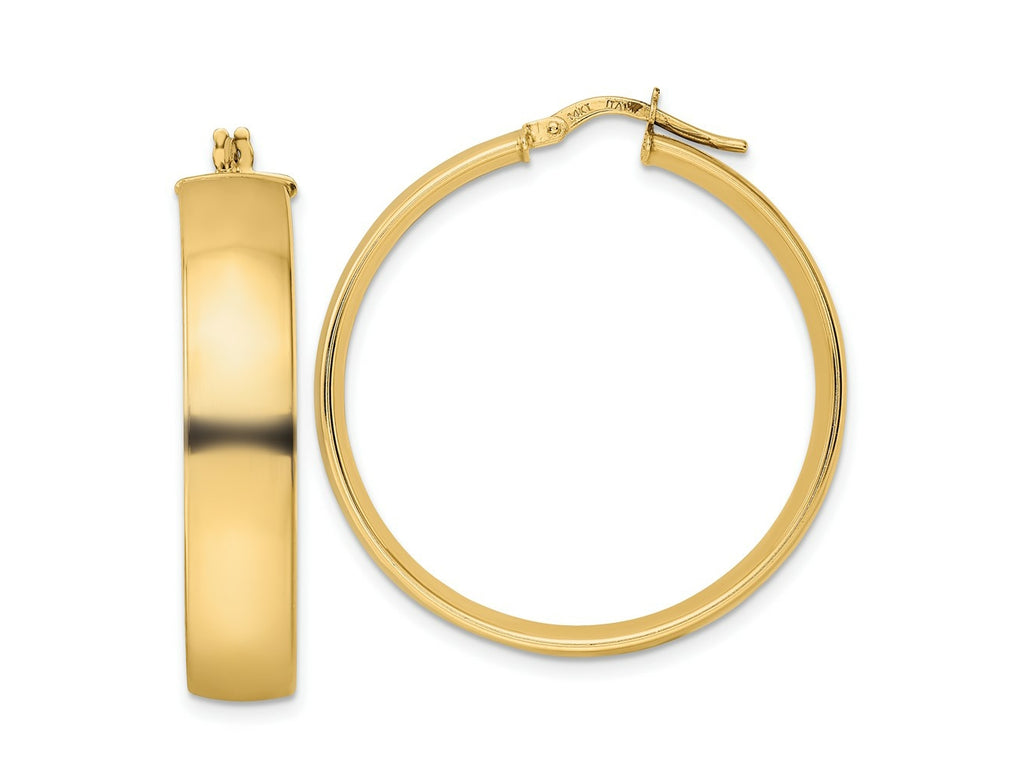 FJC Finejewelers 14 kt Yellow Gold Polished Hoop Earrings 33 x 32 mm