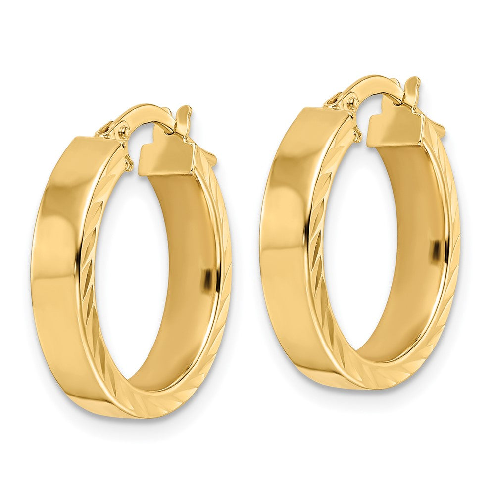 FJC Finejewelers 14 kt Yellow Gold Polished Hoop Earrings 18 x 18 mm