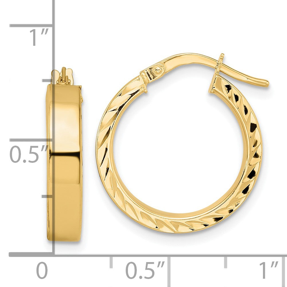 FJC Finejewelers 14 kt Yellow Gold Polished Hoop Earrings 18 x 18 mm