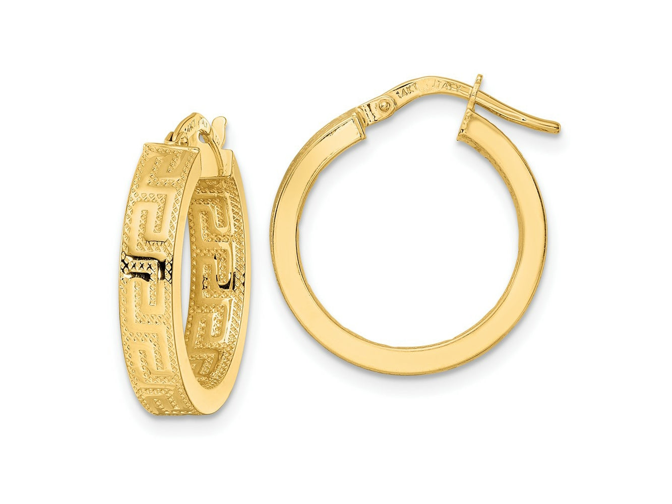 FJC Finejewelers 14 kt Yellow Gold Polished Hoop Earrings 20 x 18 mm