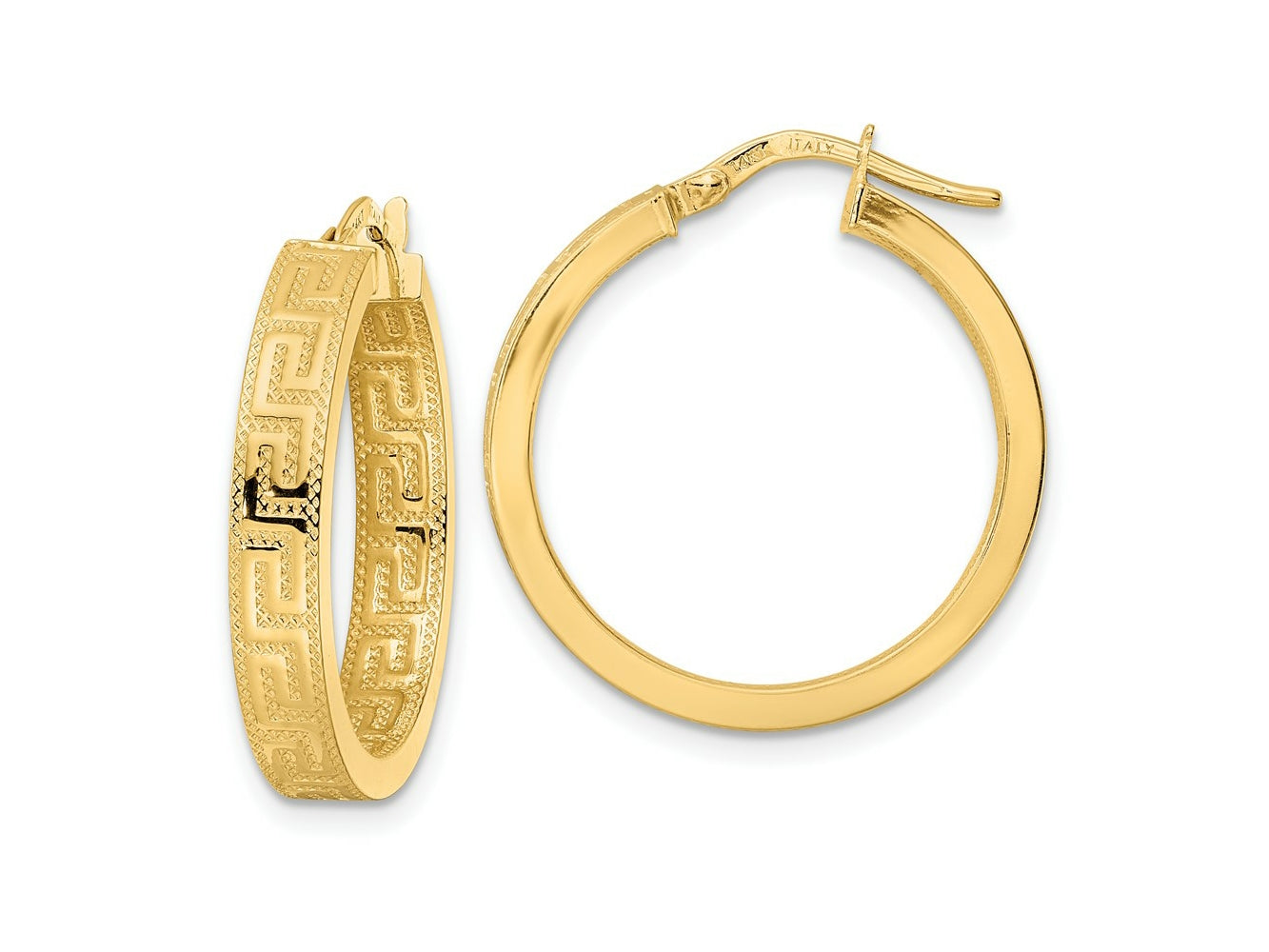 FJC Finejewelers 14 kt Yellow Gold Polished Hoop Earrings 24 x 23 mm