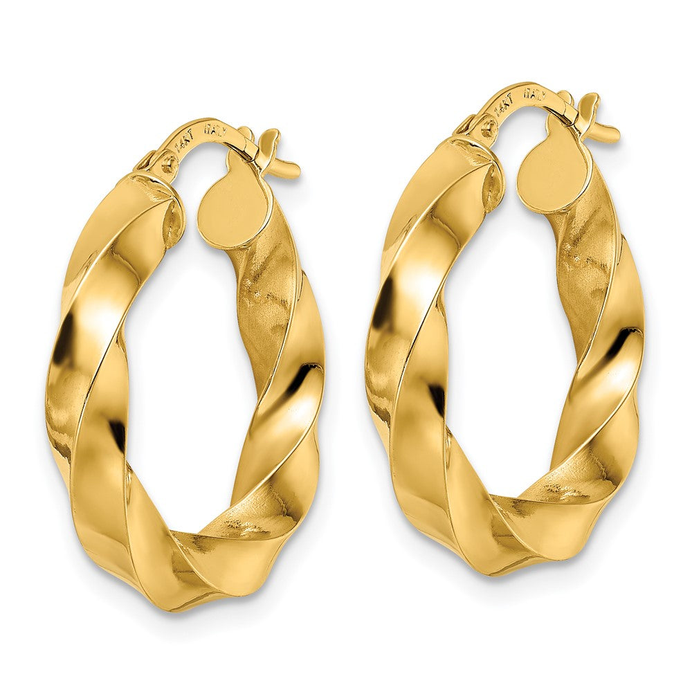 FJC Finejewelers 14 kt Yellow Gold Polished Twisted Hoop Earrings 23 x 21 mm
