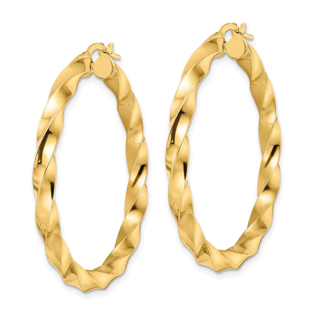 FJC Finejewelers 14 kt Yellow Gold Polished Twisted Hoop Earrings 44 x 42 mm