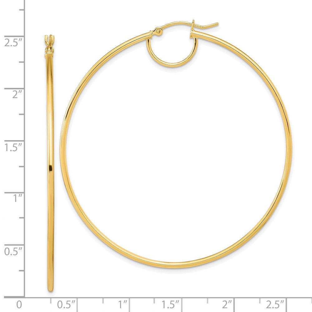 FJC Finejewelers 14 kt Yellow Gold Polished Fancy Hoop Earrings 57 x 54 mm