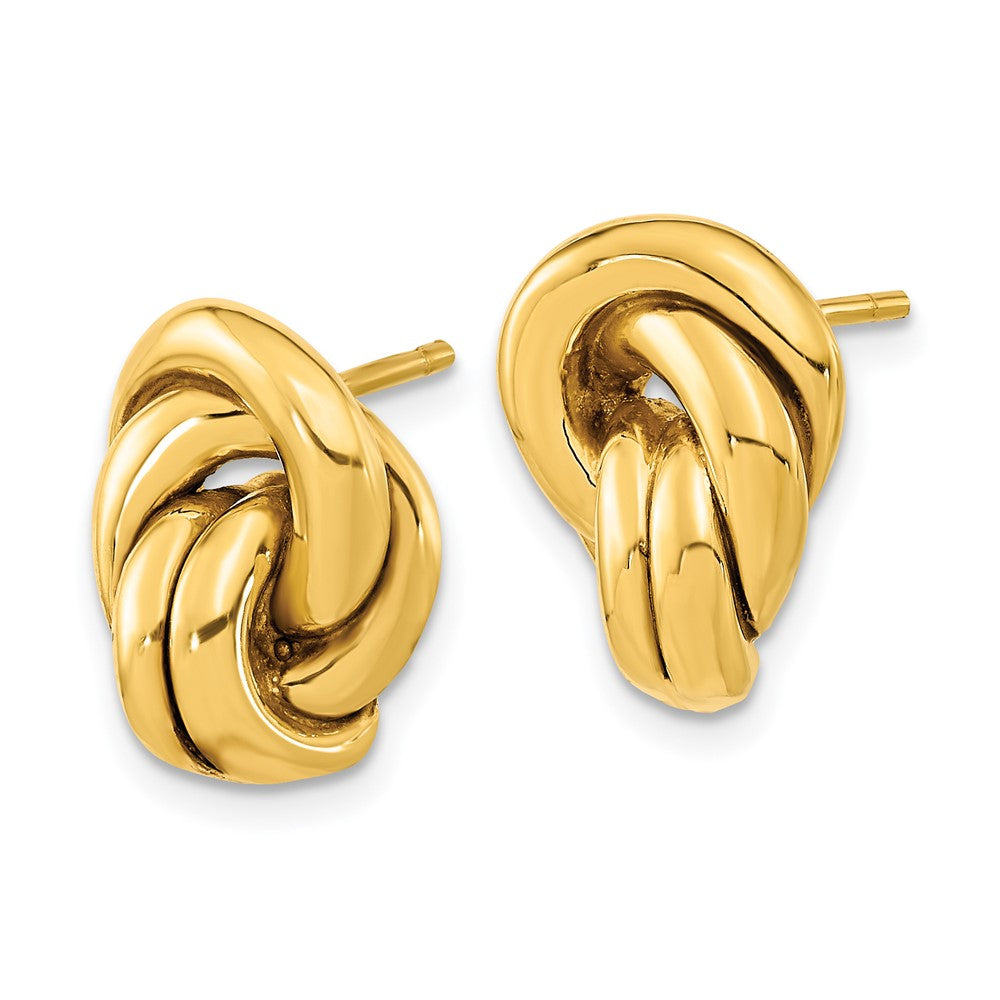 FJC Finejewelers 14 kt Yellow Gold Polished Love Knot Hollow Post Earrings 15 x 10 mm