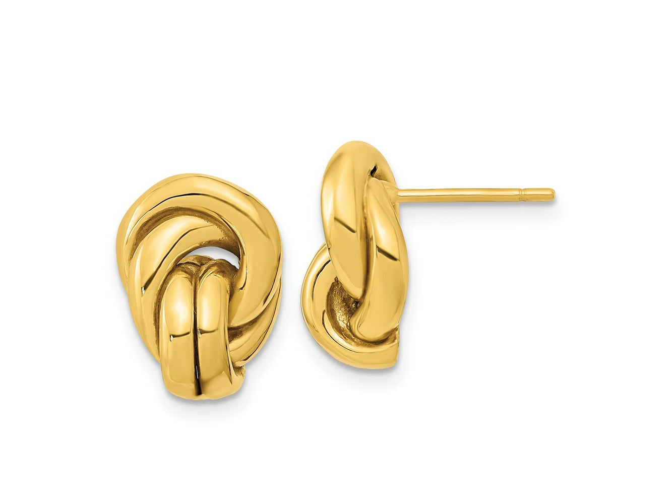 FJC Finejewelers 14 kt Yellow Gold Polished Love Knot Hollow Post Earrings 15 x 10 mm